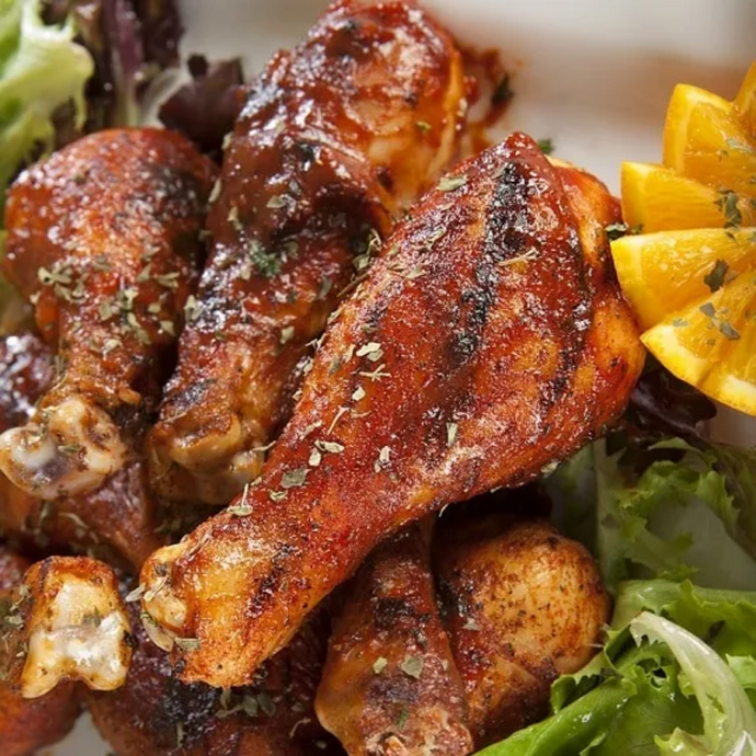 Grilled Drumsticks with Honey-Chipotle Sauce